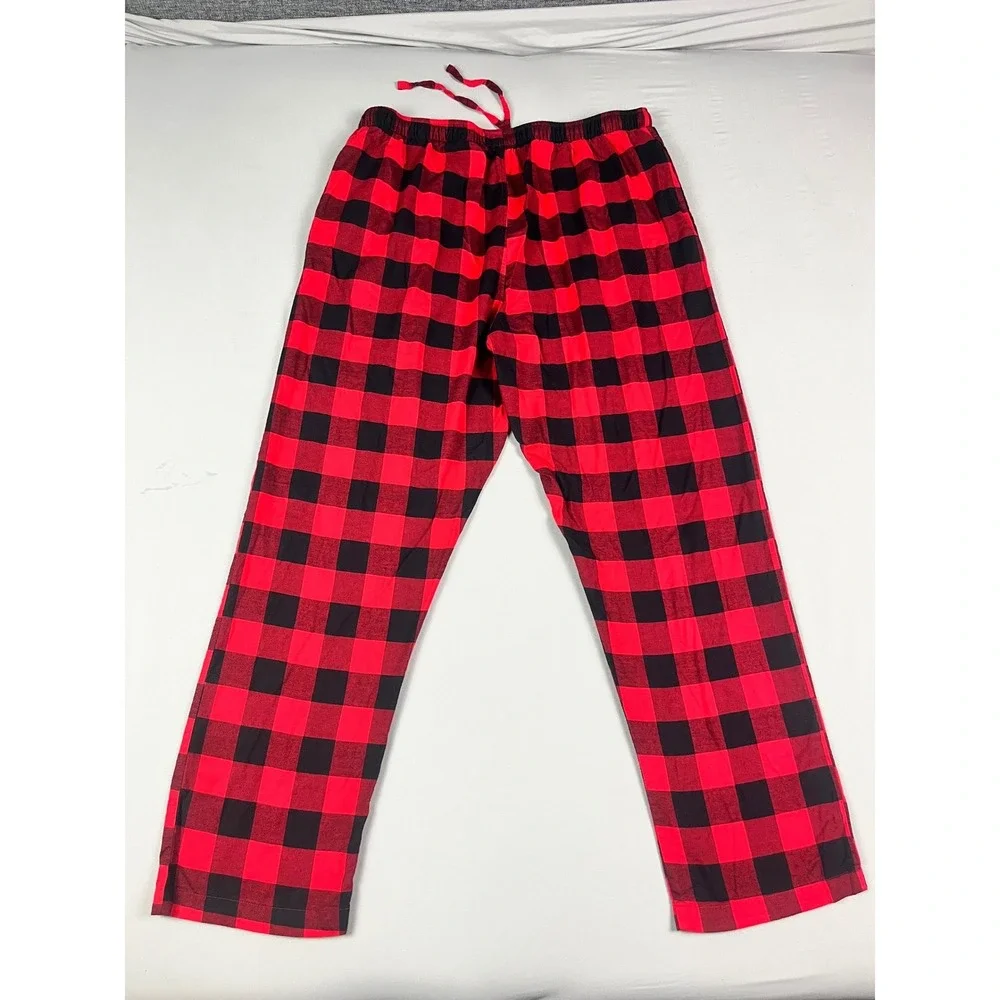 Polo Ralph Lauren Sleepwear Mens XL Red Black Buffalo Plaid Pajama Pants Cotton‎